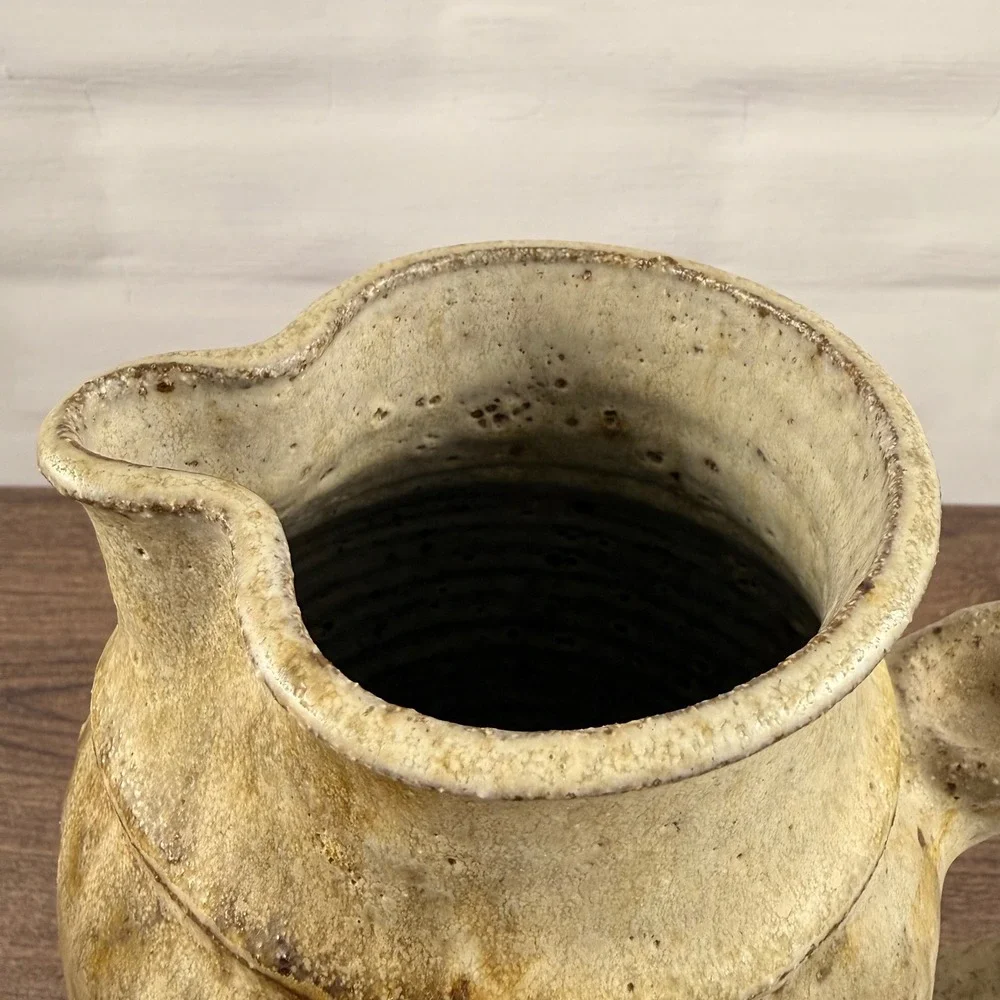 Robert Weiss Handmade Stoneware Pitcher MCM Studio Pottery Glazed Ceramic
